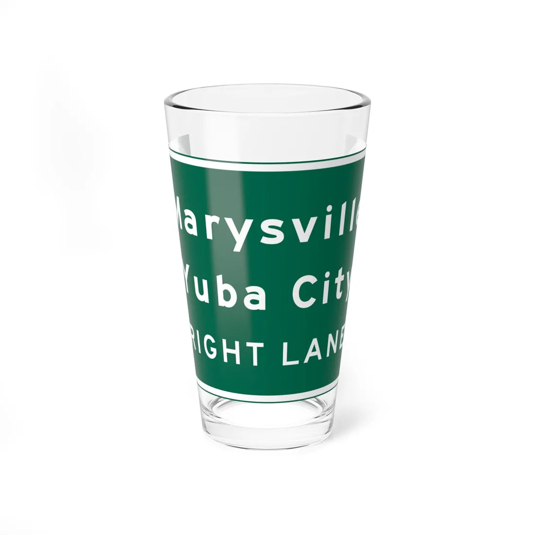 MUTCD-CA G20-3 (California) (Road Sign) Pint Glass 16oz 16oz - Go Mug Yourself
