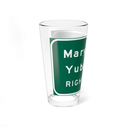 MUTCD-CA G20-3 (California) (Road Sign) Pint Glass 16oz - Go Mug Yourself