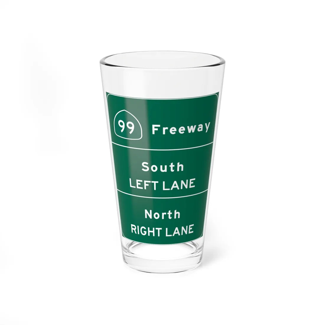 MUTCD-CA G21-3 (California) (Road Sign) Pint Glass 16oz 16oz - Go Mug Yourself