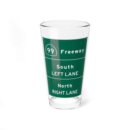 MUTCD-CA G21-3 (California) (Road Sign) Pint Glass 16oz 16oz - Go Mug Yourself
