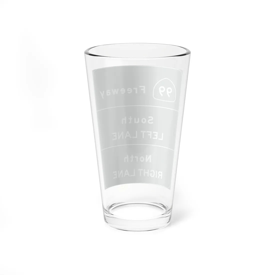 MUTCD-CA G21-3 (California) (Road Sign) Pint Glass 16oz - Go Mug Yourself