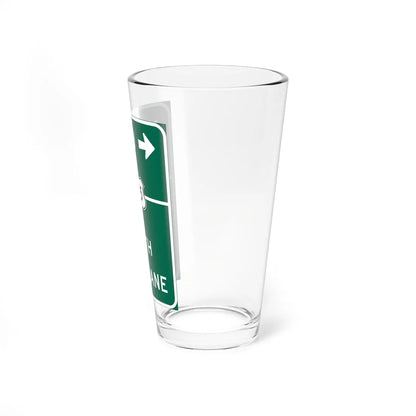 MUTCD-CA G77A 395 (California) (Road Sign) Pint Glass 16oz - Go Mug Yourself