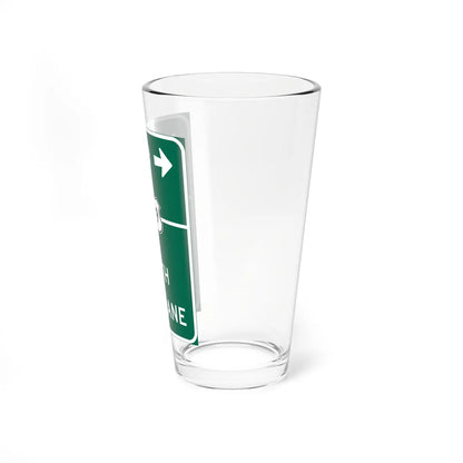 MUTCD-CA G77A 399 (California) (Road Sign) Pint Glass 16oz - Go Mug Yourself