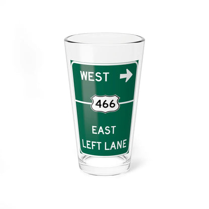 MUTCD-CA G77A 466 (California) (Road Sign) Pint Glass 16oz 16oz - Go Mug Yourself