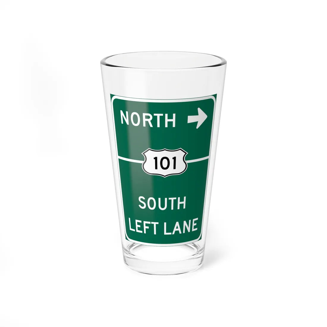 MUTCD-CA G77A (California) (Road Sign) Pint Glass 16oz 16oz - Go Mug Yourself