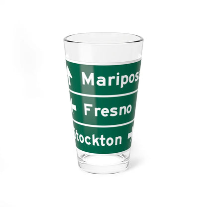 MUTCD-CA G8-16 (California) (Road Sign) Pint Glass 16oz 16oz - Go Mug Yourself