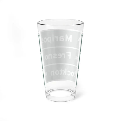 MUTCD-CA G8-16 (California) (Road Sign) Pint Glass 16oz - Go Mug Yourself