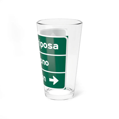 MUTCD-CA G8-16 (California) (Road Sign) Pint Glass 16oz - Go Mug Yourself