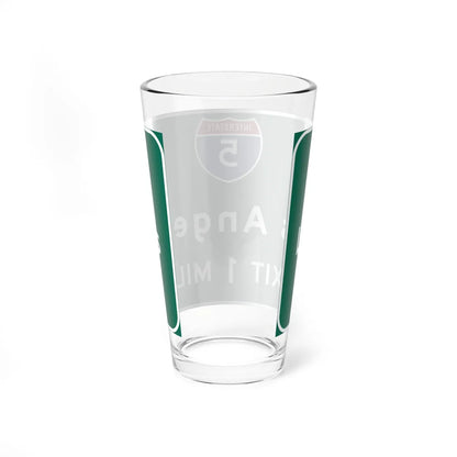 MUTCD-CA G83-2 (California) (Road Sign) Pint Glass 16oz - Go Mug Yourself