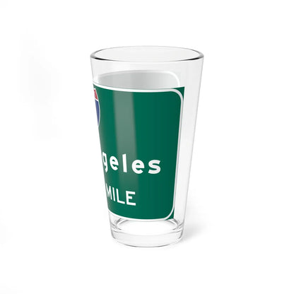 MUTCD-CA G83-2 (California) (Road Sign) Pint Glass 16oz - Go Mug Yourself