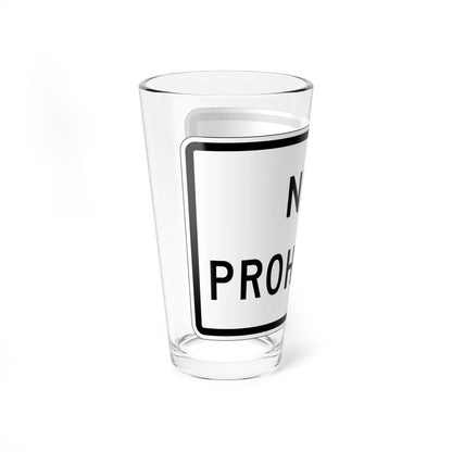 MUTCD-CA NEV-R4 (California) (Road Sign) Pint Glass 16oz - Go Mug Yourself