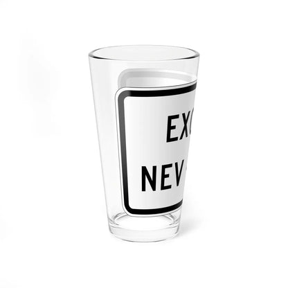 MUTCD-CA NEV-R5 (California) (Road Sign) Pint Glass 16oz - Go Mug Yourself