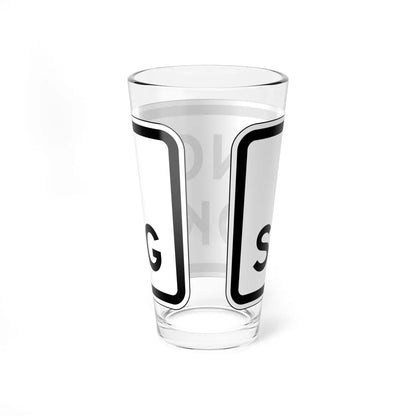 MUTCD-CA PREP-002 (California) (Road Sign) Pint Glass 16oz - Go Mug Yourself