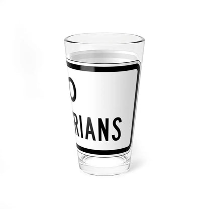 MUTCD-CA PREP-064 (California) (Road Sign) Pint Glass 16oz - Go Mug Yourself
