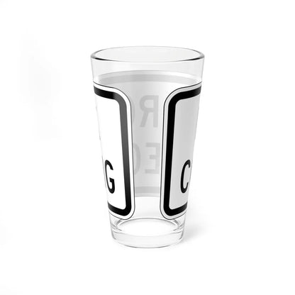 MUTCD-CA PREP-083 (California) (Road Sign) Pint Glass 16oz - Go Mug Yourself