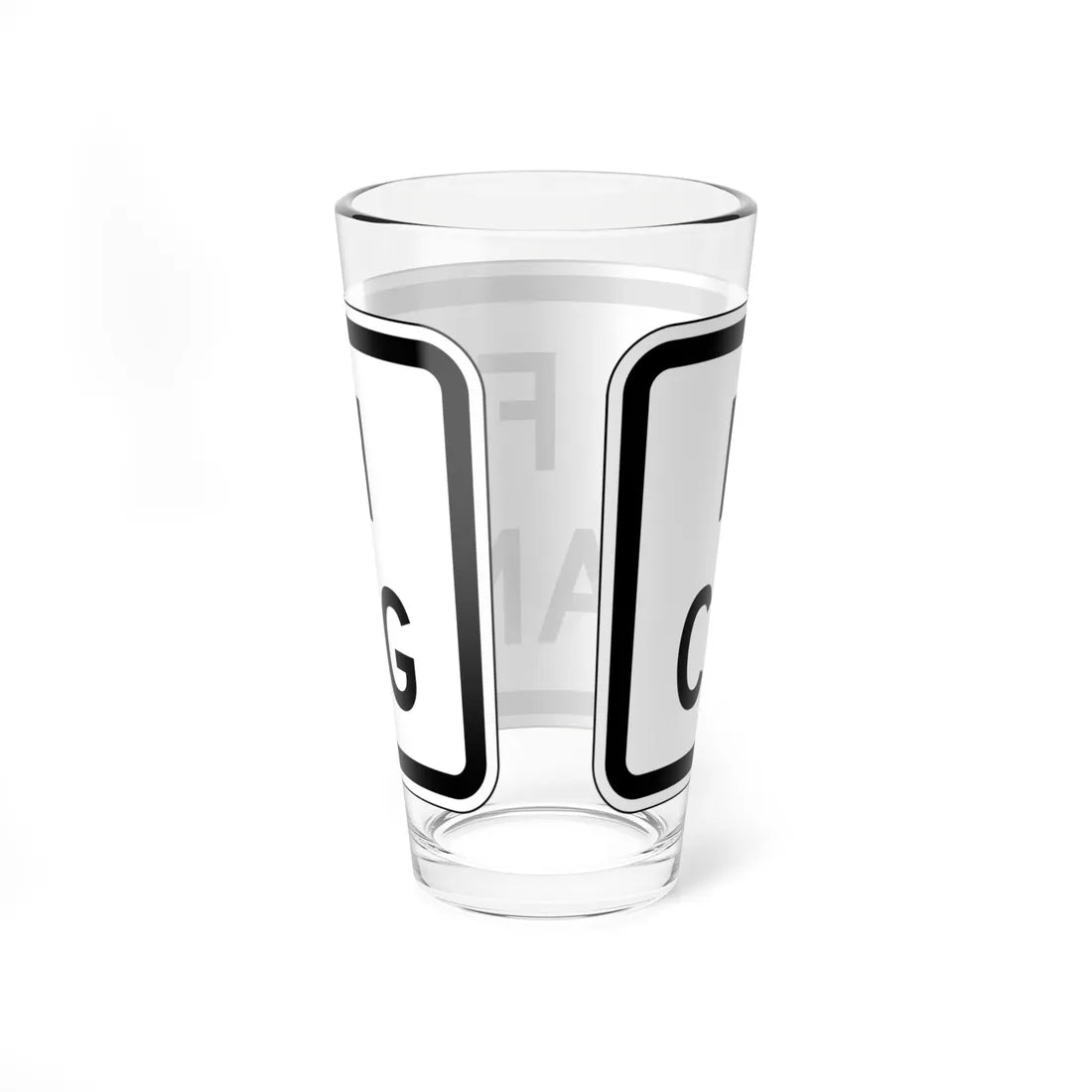 MUTCD-CA PREP-093 (California) (Road Sign) Pint Glass 16oz - Go Mug Yourself