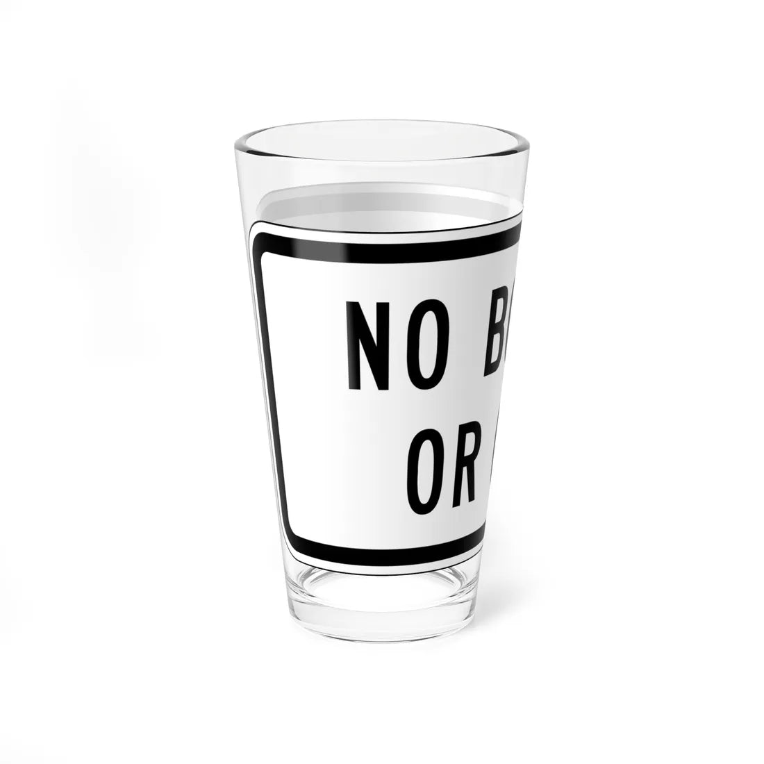 MUTCD-CA PREP-101 (California) (Road Sign) Pint Glass 16oz - Go Mug Yourself
