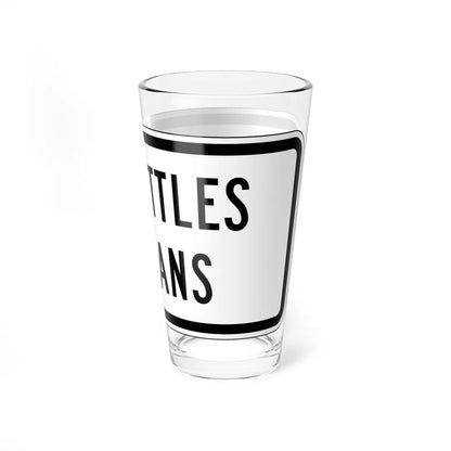 MUTCD-CA PREP-101 (California) (Road Sign) Pint Glass 16oz - Go Mug Yourself