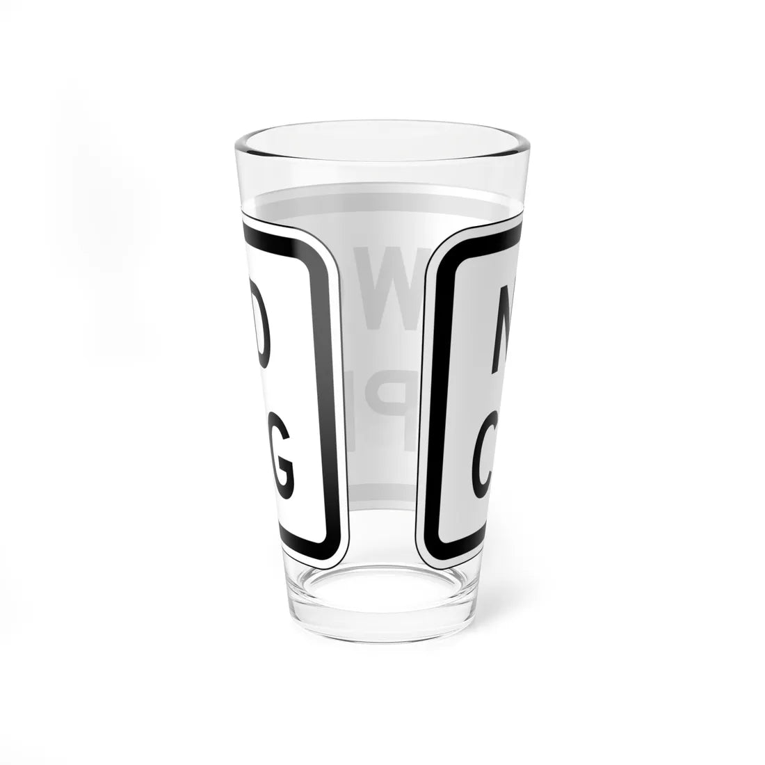 MUTCD-CA PREP-112 (California) (Road Sign) Pint Glass 16oz - Go Mug Yourself