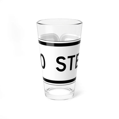 MUTCD-CA PREP-123 (California) (Road Sign) Pint Glass 16oz 16oz - Go Mug Yourself