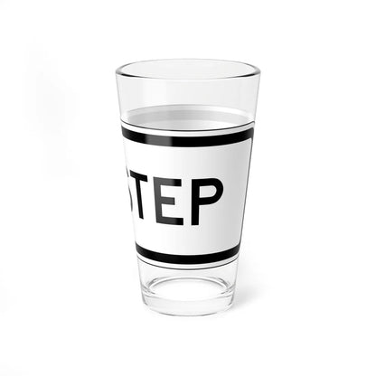 MUTCD-CA PREP-123 (California) (Road Sign) Pint Glass 16oz - Go Mug Yourself