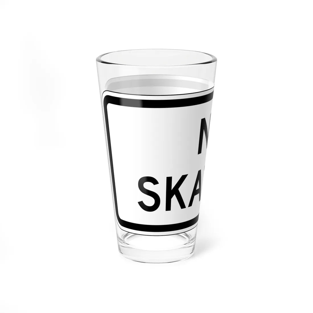 MUTCD-CA PREP-125 (California) (Road Sign) Pint Glass 16oz - Go Mug Yourself