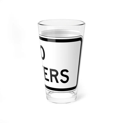MUTCD-CA PREP-125 (California) (Road Sign) Pint Glass 16oz - Go Mug Yourself
