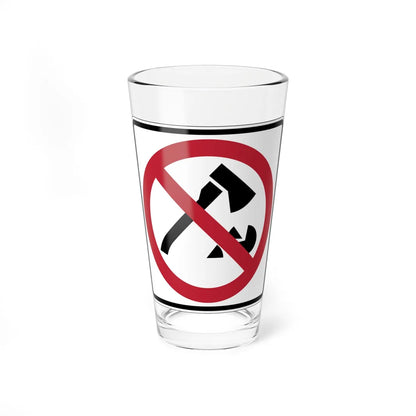 MUTCD-CA PS-112 (California) (Road Sign) Pint Glass 16oz 16oz - Go Mug Yourself