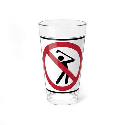 MUTCD-CA PS-128 (California) (Road Sign) Pint Glass 16oz 16oz - Go Mug Yourself