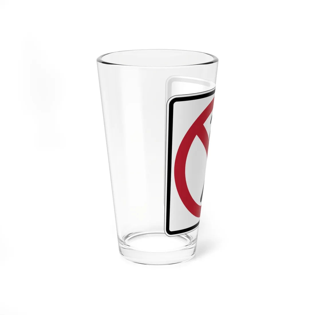 MUTCD-CA PS-128 (California) (Road Sign) Pint Glass 16oz - Go Mug Yourself