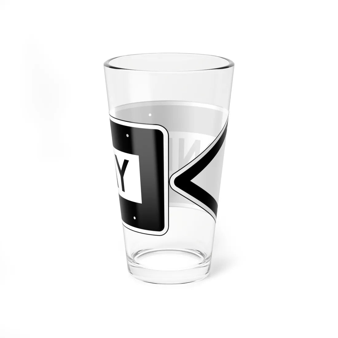 MUTCD-CA R10-2Lt 19712006 (California) (Road Sign) Pint Glass 16oz - Go Mug Yourself