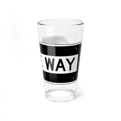 MUTCD-CA R10-2Lt 19712006 (California) (Road Sign) Pint Glass 16oz - Go Mug Yourself