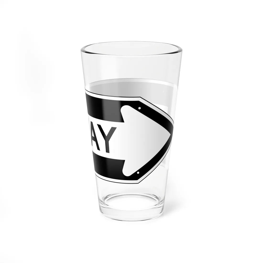 MUTCD-CA R10-2Rt 19712006 (California) (Road Sign) Pint Glass 16oz - Go Mug Yourself