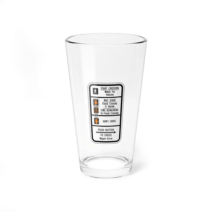 MUTCD-CA R10-3i (California) (Road Sign) Pint Glass 16oz 16oz - Go Mug Yourself