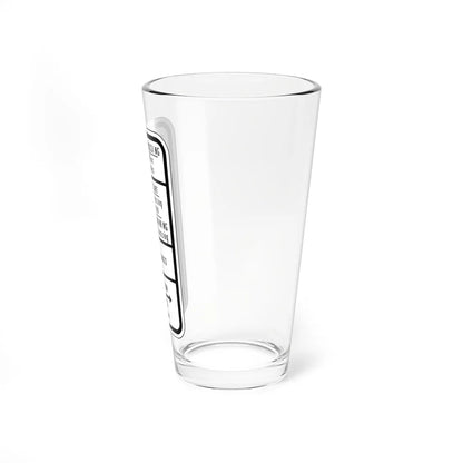 MUTCD-CA R10-3i open text (California) (Road Sign) Pint Glass 16oz - Go Mug Yourself