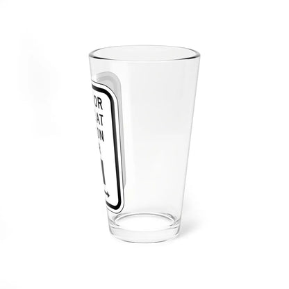 MUTCD-CA R10-3j (California) (Road Sign) Pint Glass 16oz - Go Mug Yourself