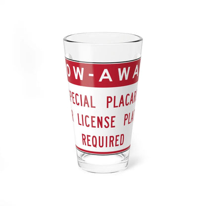 MUTCD-CA R100A-1 (California) (Road Sign) Pint Glass 16oz 16oz - Go Mug Yourself