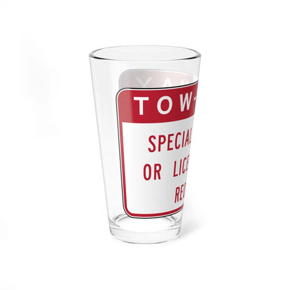 MUTCD-CA R100A-1 (California) (Road Sign) Pint Glass 16oz - Go Mug Yourself