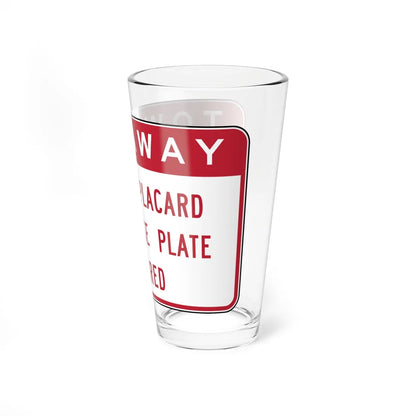 MUTCD-CA R100A-1 (California) (Road Sign) Pint Glass 16oz - Go Mug Yourself