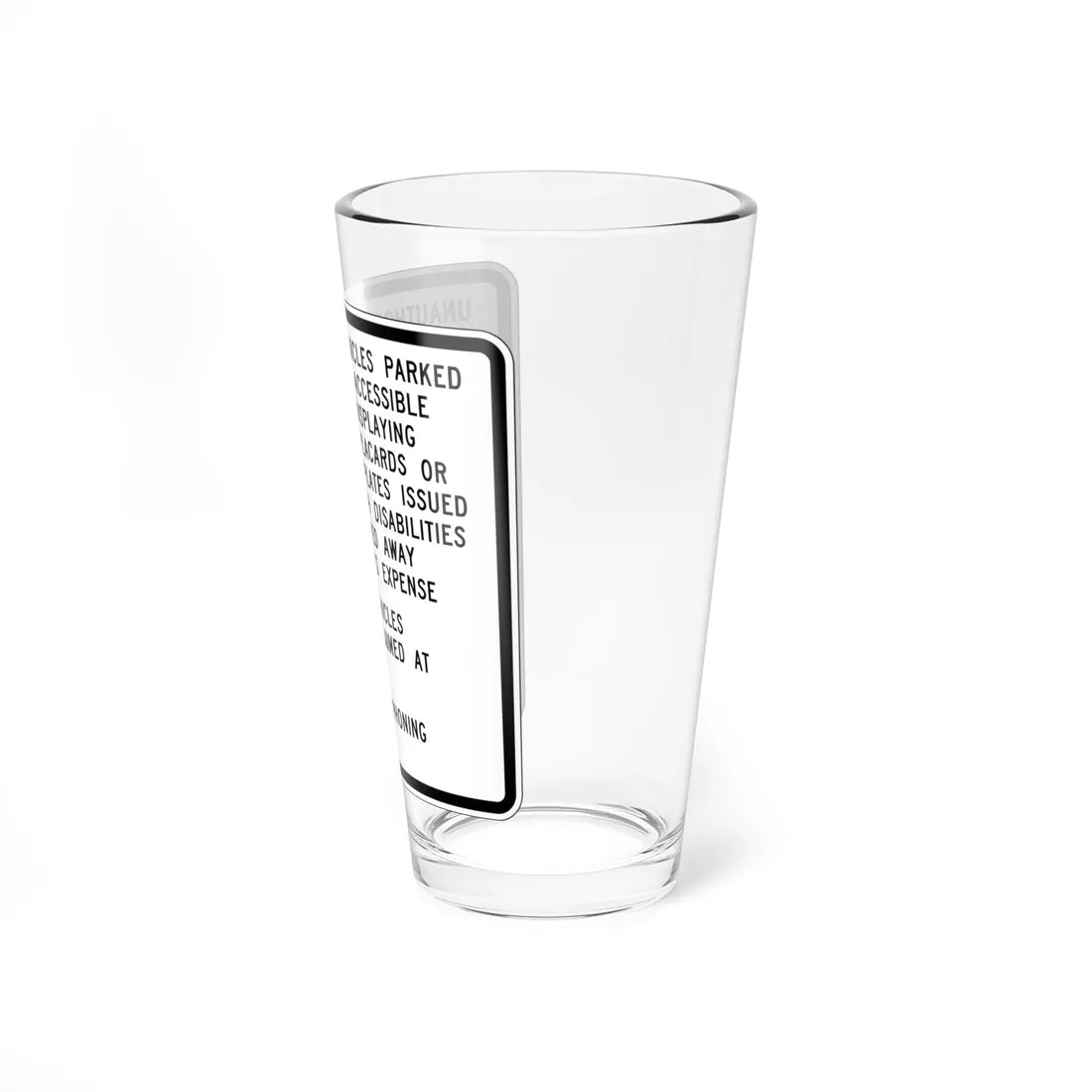 MUTCD-CA R100B (California) (Road Sign) Pint Glass 16oz - Go Mug Yourself