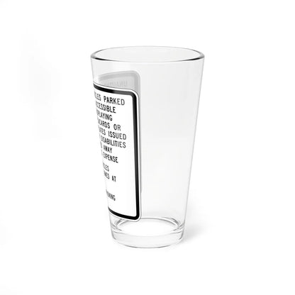 MUTCD-CA R100B (California) (Road Sign) Pint Glass 16oz - Go Mug Yourself