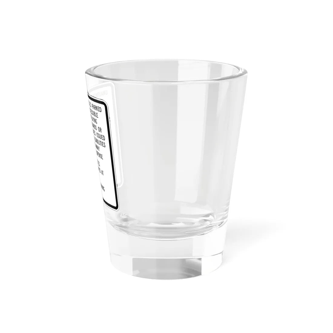 MUTCD-CA R100B (California) (Road Sign) Shot Glass 1.5oz - Go Mug Yourself