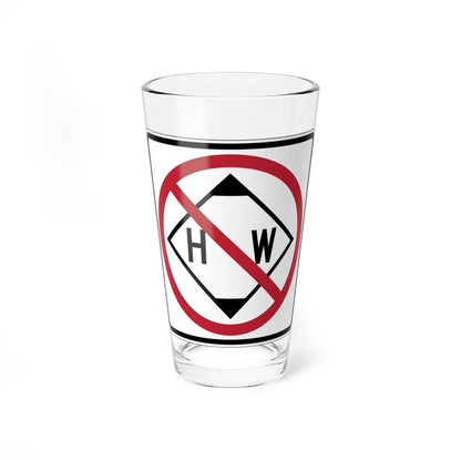 MUTCD-CA R102 (California) (Road Sign) Pint Glass 16oz - Go Mug Yourself