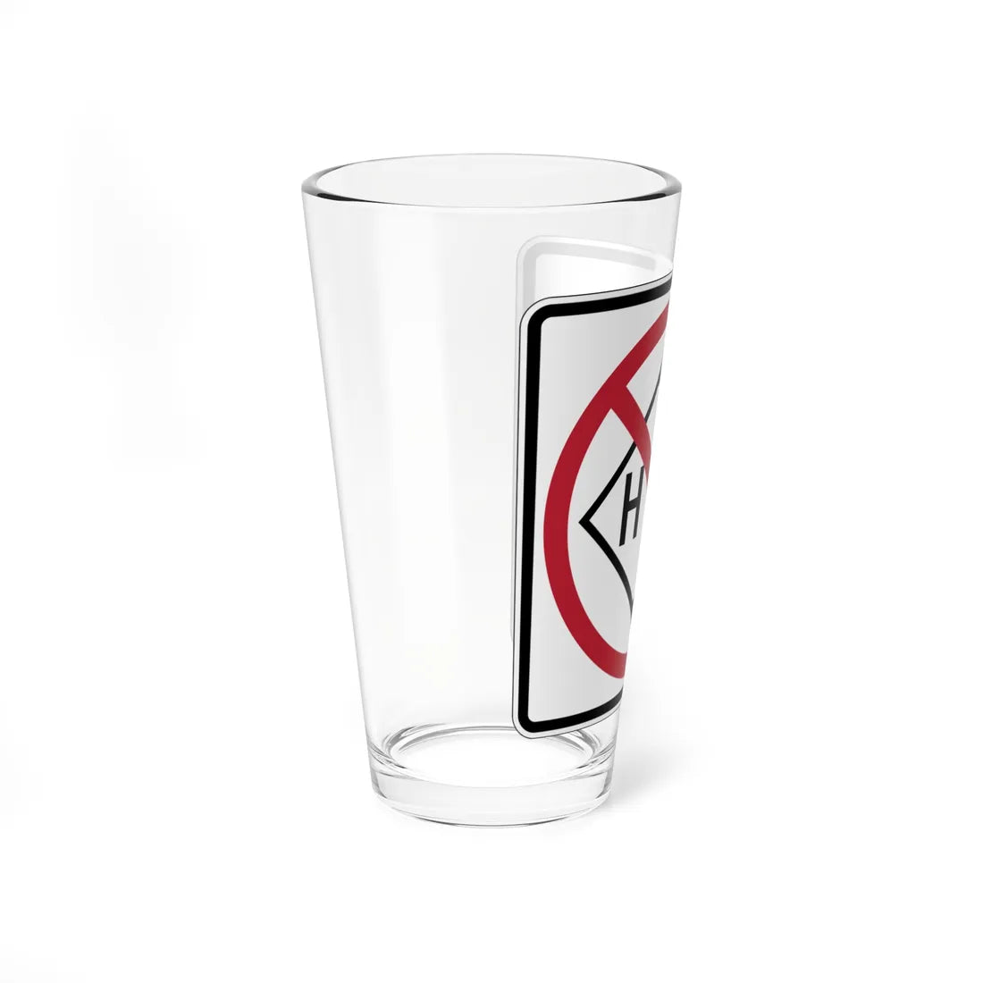 MUTCD-CA R104 (California) (Road Sign) Pint Glass 16oz - Go Mug Yourself