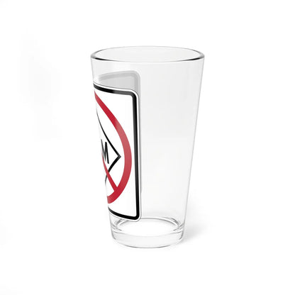 MUTCD-CA R104 (California) (Road Sign) Pint Glass 16oz - Go Mug Yourself