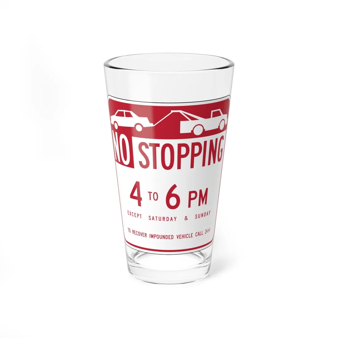 MUTCD-CA R107 (California) (Road Sign) Pint Glass 16oz 16oz - Go Mug Yourself