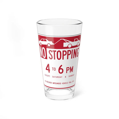 MUTCD-CA R107 (California) (Road Sign) Pint Glass 16oz 16oz - Go Mug Yourself