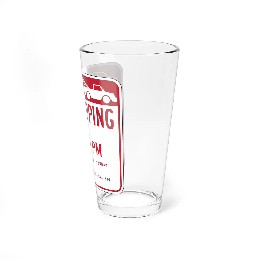 MUTCD-CA R107 (California) (Road Sign) Pint Glass 16oz - Go Mug Yourself