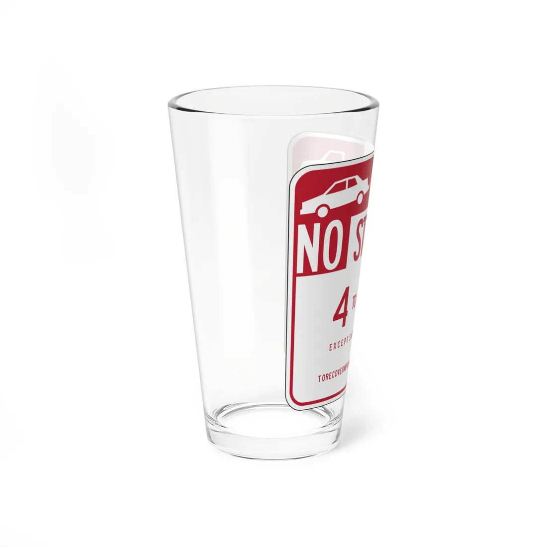 MUTCD-CA R107 open text (California) (Road Sign) Pint Glass 16oz - Go Mug Yourself