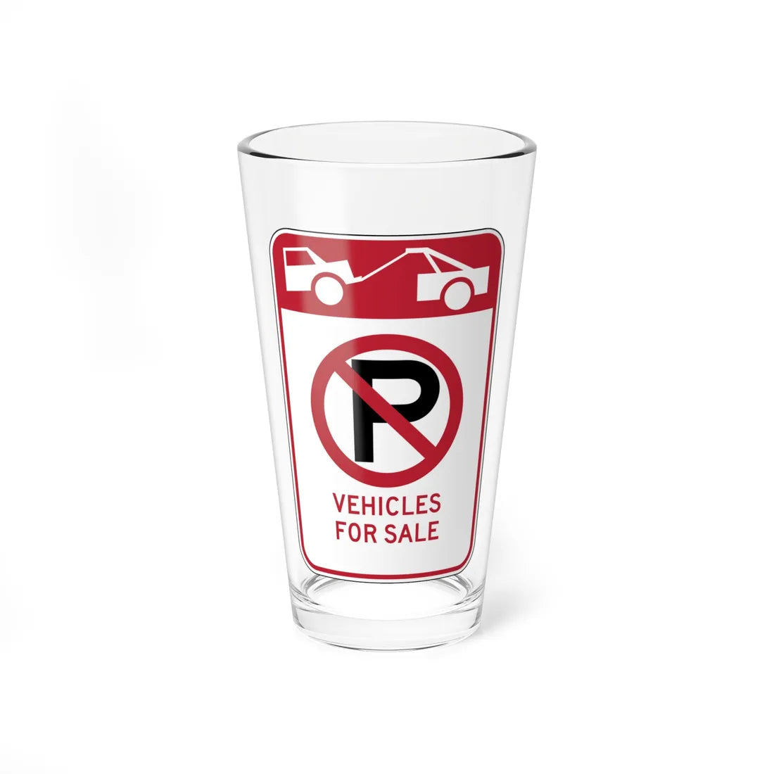 MUTCD-CA R108 (California) (Road Sign) Pint Glass 16oz 16oz - Go Mug Yourself